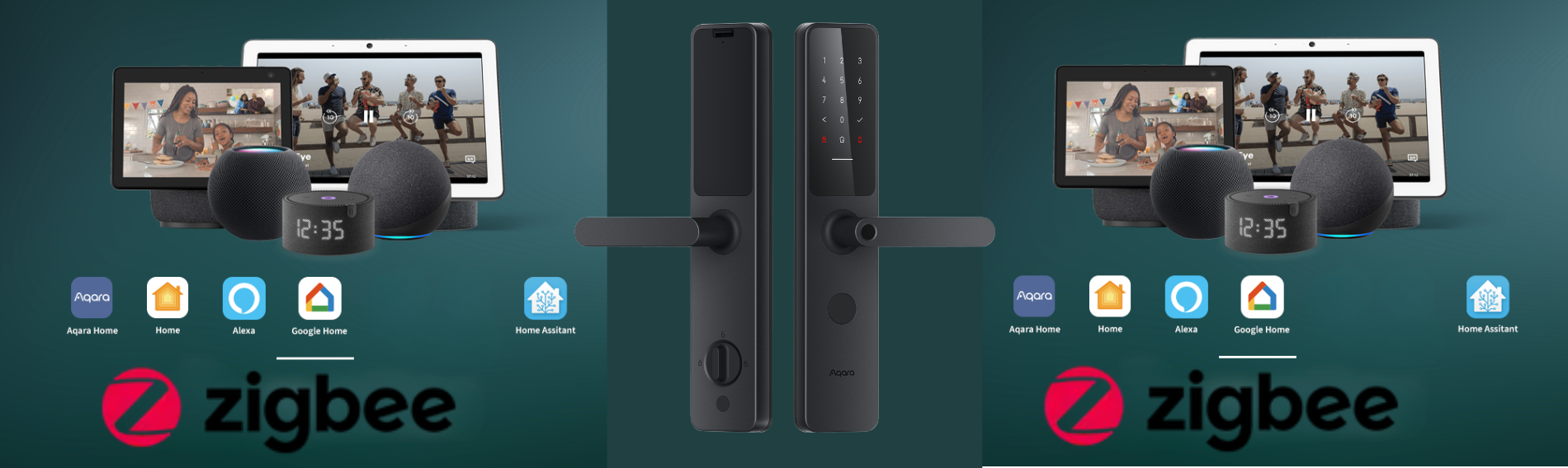 Smart Door Lock A100 Zigbee Banner Smart Door Lock A100 Zigbee Banner